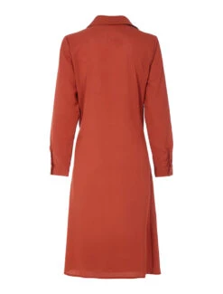 Robe Longue à Empiècement Style Chemise - Brique -DADA Vetements Magasin 105434 robe longue a empiecement style chemise brique 2