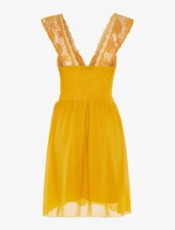 Robe Buste Corsage Et Bas En Voile - Moutarde -DADA Vetements Magasin 107952 robe buste corsage et bas en voile moutarde 2