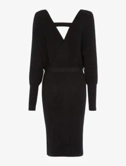 Robe En Maille Pailletée - Noir -DADA Vetements Magasin 117931 robe en maille pailletee noir 2