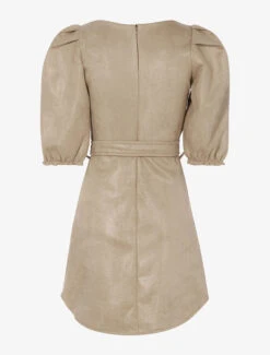 Robe à Manches Gigot - Marron Clair -DADA Vetements Magasin 118148 robe a manches gigot marron clair 2