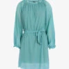 Robe En Voile épaules Ajourées - Turquoise -DADA Vetements Magasin 123186 robe en voile epaules ajourees turquoise 1