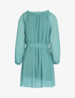 Robe En Voile épaules Ajourées - Turquoise -DADA Vetements Magasin 123186 robe en voile epaules ajourees turquoise 2