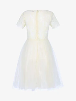 Robe En Tulle Et Dentelle Festonnée - Beige 5 Robe En Tulle Et Dentelle Festonnée - Beige -DADA Vetements Magasin 124051 robe en tulle et dentelle festonnee beige 2