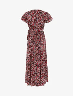 Robe à Imprimé Fleurs Graphiques - Noir -DADA Vetements Magasin 128982 robe a imprime fleurs graphiques noir 2