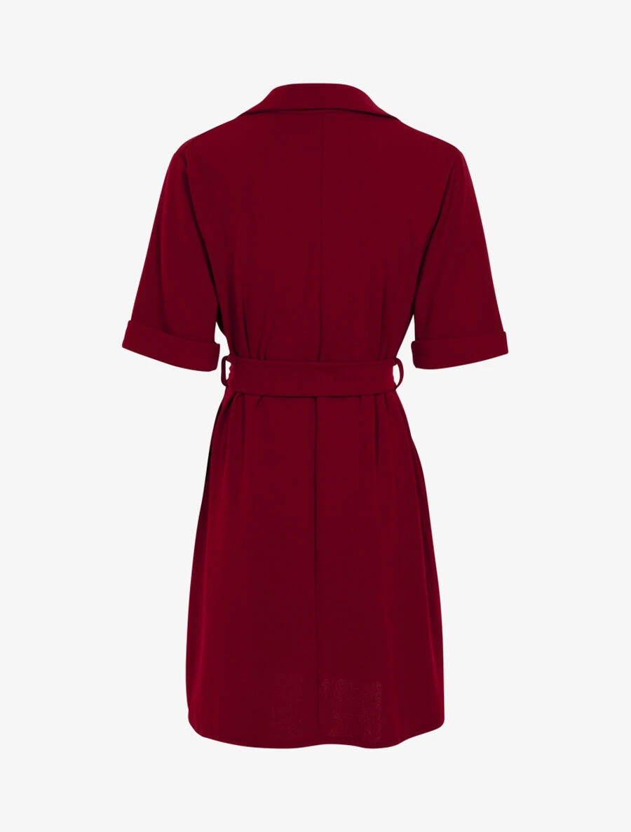 Robe Coupe Trapèze Fluide - Lie De Vin 5 Robe Coupe Trapèze Fluide - Lie De Vin – Image 3