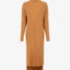 Robe Longue En Maille Côtelée - Camel -DADA Vetements Magasin 131843 robe longue en maille cotelee camel 1