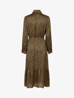 Robe Longue à Imprimé Tâcheté - Kaki -DADA Vetements Magasin 131846 robe longue a imprime tachete kaki 2