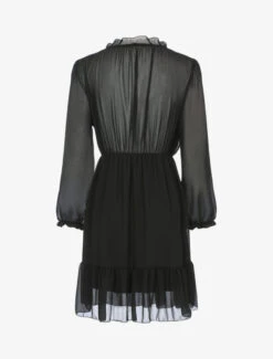 Robe à Bords Volantés - Noir -DADA Vetements Magasin 133791 robe a bords volantes noir 2