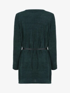 Robe Effet Velours à Imprimé Moucheté - Vert Foncé -DADA Vetements Magasin 134766 robe effet velours a imprime mouchete vert fonce 2