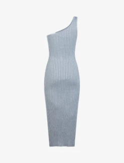 Robe Longue En Maille Côtelée - Gris Clair -DADA Vetements Magasin 135237 robe longue en maille cotelee gris clair 2