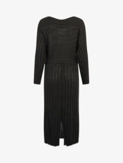 Robe-pull à Manches Dolman à Larges Mailles - Noir -DADA Vetements Magasin 135432 robe pull a manches dolman a larges mailles noir 2