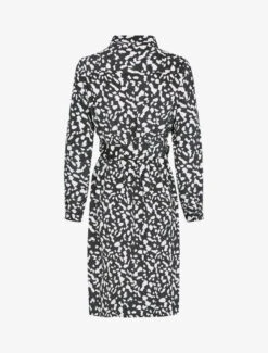 Robe Côtelé Effet Velours Imprimé - Noir -DADA Vetements Magasin 139191 robe cotele effet velours imprime noir 2