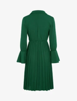 Robe Style Officier à Bas Gaufré - Vert 5 Robe Style Officier à Bas Gaufré - Vert -DADA Vetements Magasin 139251 robe style officier a bas gaufre vert 2