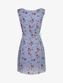 Robe Gaufrée à Imprimé Coeurs - Bleu -DADA Vetements Magasin 141553 robe gaufree a imprime coeurs bleu 2