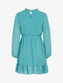 DADA Vetements Magasin 24 DADA Vetements Magasin -DADA Vetements Magasin 142030 tunique style robe en voile a encolure montante turquoise 2