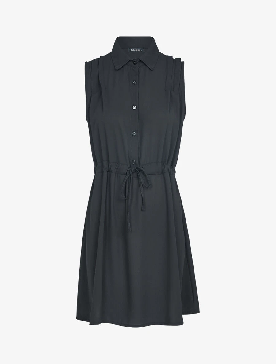 Robe Sans Manches En Voile Transparent - Noir 3 Robe Sans Manches En Voile Transparent - Noir