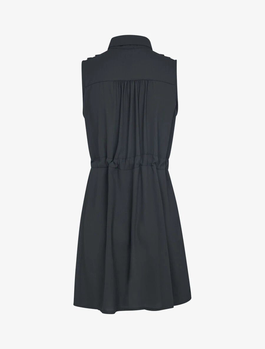 Robe Sans Manches En Voile Transparent - Noir 4 Robe Sans Manches En Voile Transparent - Noir – Image 2