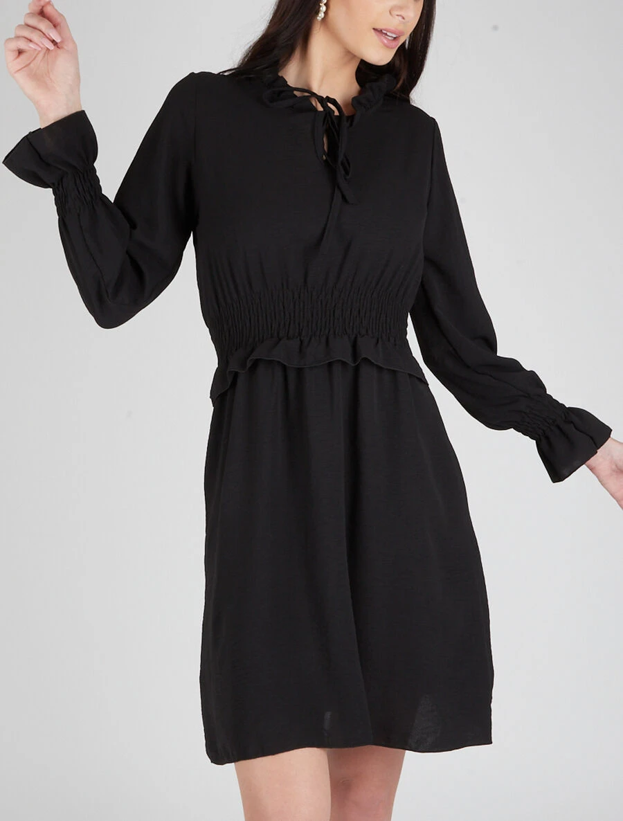 Robe Patineuse à Volants - Noir 3 Robe Patineuse à Volants - Noir