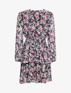 Robe à Volants Et Imprimés - Noir -DADA Vetements Magasin 142829 robe a volants et imprimes noir 2