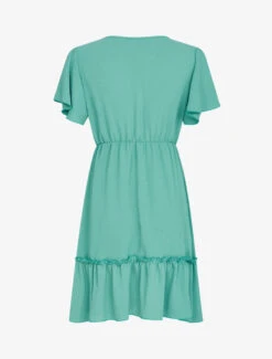 Robe Patineuse à Boutons Décoratifs - Turquoise 5 Robe Patineuse à Boutons Décoratifs - Turquoise -DADA Vetements Magasin 142975 robe patineuse a boutons decoratifs turquoise 2