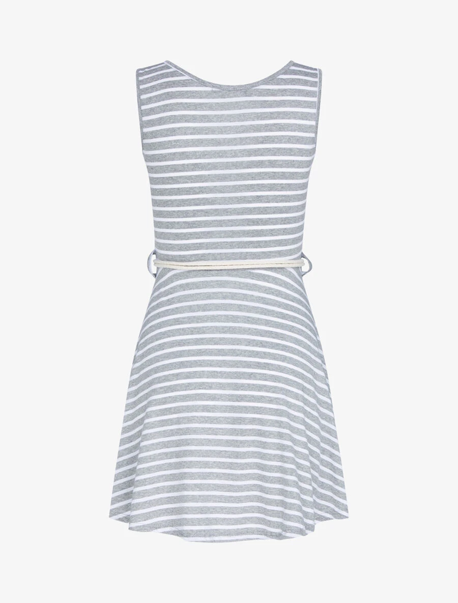 Tunique Style Robe Marinière - Gris Clair 5 Tunique Style Robe Marinière - Gris Clair – Image 3