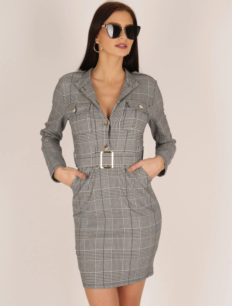 Robe Fourreau à Imprimé Tratan - Blanc/noir 3 Robe Fourreau à Imprimé Tratan - Blanc/noir