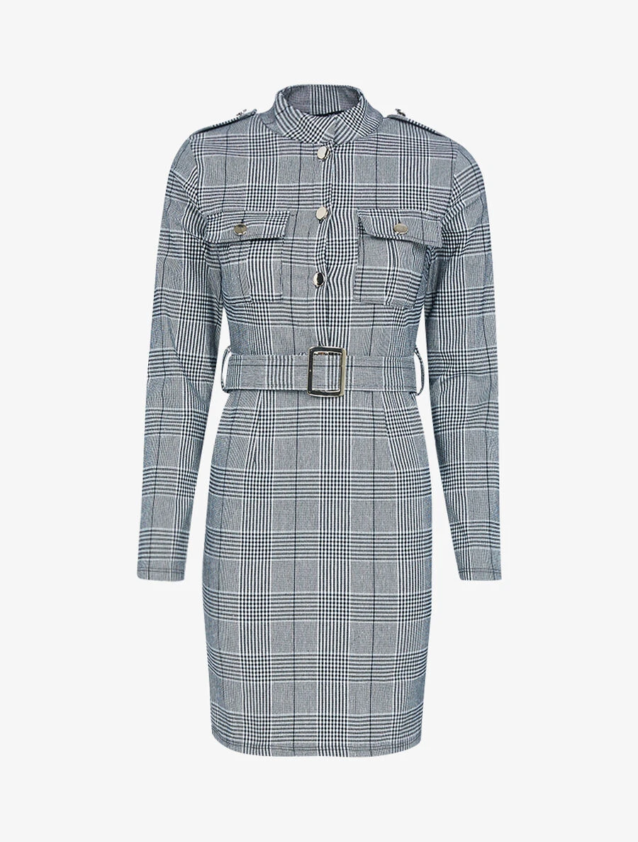 Robe Fourreau à Imprimé Tratan - Blanc/noir 4 Robe Fourreau à Imprimé Tratan - Blanc/noir – Image 2