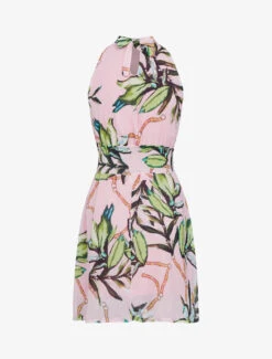 Robe Imprimée à Encolure Ras De Cou - Rose -DADA Vetements Magasin 143309 robe imprimee a encolure ras de cou rose 3