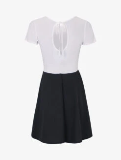 Robe Color Block Avec Broche - Blanc -DADA Vetements Magasin 146531 robe color block avec broche blanc 2