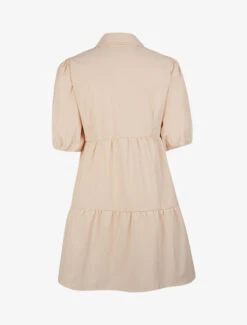 Robe Trapèze Boutonnée - Beige -DADA Vetements Magasin 146866 robe trapeze boutonnee beige 3