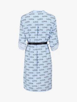 Robe à Imprimé Love - Bleu Ciel -DADA Vetements Magasin 148062 robe a imprime love bleu ciel 2