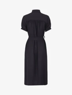 Robe Chemise à Manches Courtes - Noir -DADA Vetements Magasin 148077 robe chemise a manches courtes noir 2