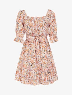 Robe Fleurie à Poitrine Soulignée - Rose 5 Robe Fleurie à Poitrine Soulignée - Rose -DADA Vetements Magasin 148179 robe fleurie a poitrine soulignee rose 2