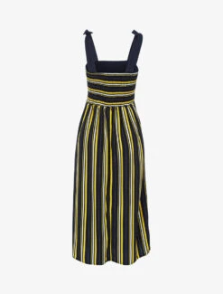 Robe Mi Longue à Rayures - Marine -DADA Vetements Magasin 148758 robe mi longue a rayures marine 2