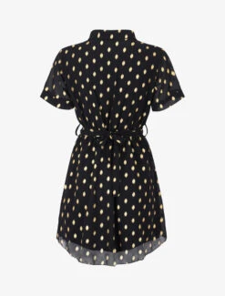 Robe Patineuse à Imprimé Moucheté - Noir 5 Robe Patineuse à Imprimé Moucheté - Noir -DADA Vetements Magasin 149133 robe patineuse a imprime mouchete noir 2