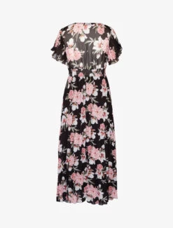 Robe Fleurie Gaufrée Ajourée - Noir 5 Robe Fleurie Gaufrée Ajourée - Noir -DADA Vetements Magasin 151244 robe fleurie gaufree ajouree noir 2