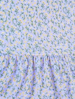 Robe Patineuse à Fleurs Et Volants - Lilas -DADA Vetements Magasin 151648 robe patineuse a fleurs et volants lilas 4