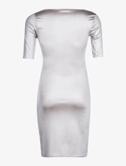 Robe Côté Froncé - Beige -DADA Vetements Magasin 76017 robe cote fronce beige 2