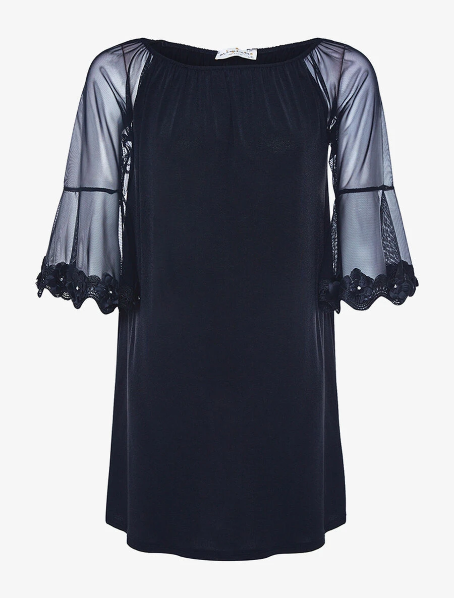 Robe Légère Manches à - Noir 3 Robe Légère Manches à - Noir