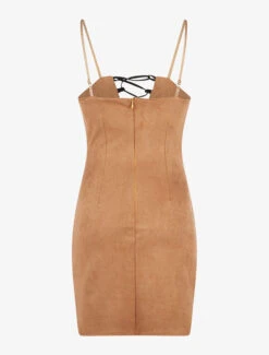 Robe Daim Buste Lacer - Camel -DADA Vetements Magasin 86071 robe daim buste lacer camel 5