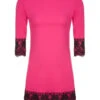 Robe Ample Bord Dentelle - Fushia -DADA Vetements Magasin 88825 robe ample bord dentelle fushia 1