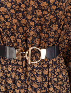 Robe Longue Bohème à Imprimé Fleuri - Bleu Marine -DADA Vetements Magasin GAO 1713 3