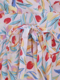 Robe Patineuse Imprimé Roses - Rose -DADA Vetements Magasin GAO 1949 3