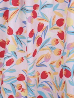 Robe Patineuse Imprimé Roses - Rose -DADA Vetements Magasin GAO 1949 4