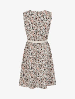 Robe Patineuse Imprimé Fleurs D'été - Noir -DADA Vetements Magasin GAO 2131 2