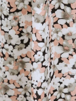 Robe Patineuse Imprimé Fleurs D'été - Noir -DADA Vetements Magasin GAO 2131 4