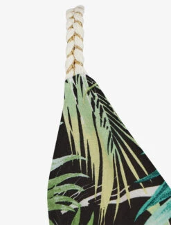 Robe Longue élastiquée Imprimé Feuilles - Noir -DADA Vetements Magasin GAO 2415 3