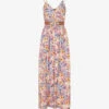 Robe Longue Empire Imprimé Floral - Rose Saumon -DADA Vetements Magasin GAO 2422 1