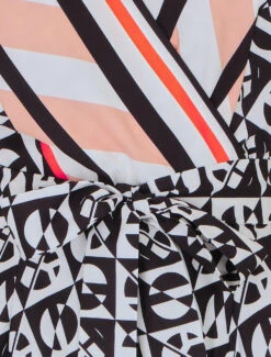 Robe Foulard Style Portefeuille Imprimé Graphique - Noir -DADA Vetements Magasin GAO 2423 3