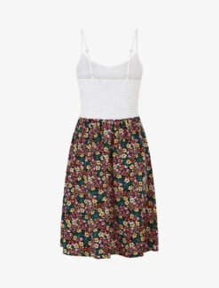 Robe à Bretelles Imprimé Petites Fleurs - Marine -DADA Vetements Magasin GAO 2508 2